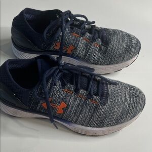 Under Armour Blue and Orange Athletic Sneakers size 8